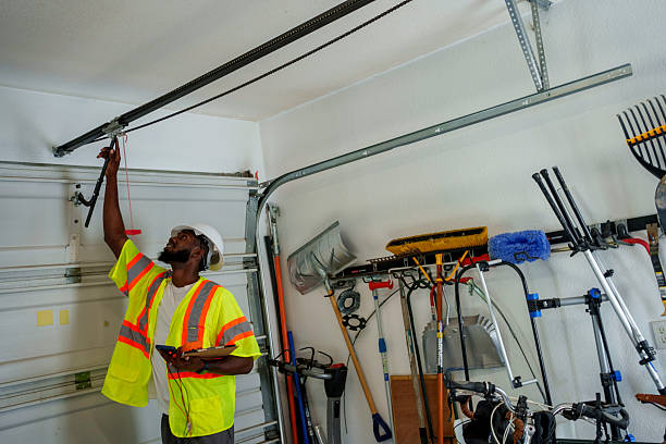 Professional Garage Door Panel Replacement technician working in Carroll County County, IN